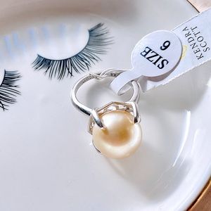 Kendra Scott Custom Calvin Pearl Ring Size 6